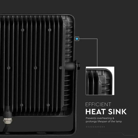 LED Прожектор 100W 6500К 120LM/W SAMSUNG ЧИП Черно Тяло SKU 21767 V-TAC