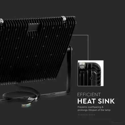 LED Прожектор 300W 4000К 120LM/W SAMSUNG ЧИП Черно Тяло SKU 21791 V-TAC