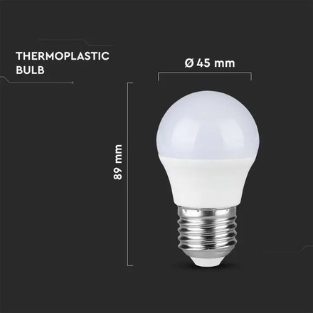 LED Крушка Е27 6.5W SAMSUNG ЧИП G45 4000K SKU 21867 V-TAC