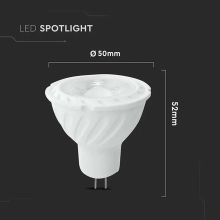 LED Spotlight SAMSUNG CHIP - GU5.3 6W MR16 Riple Plastic 110° 6500K