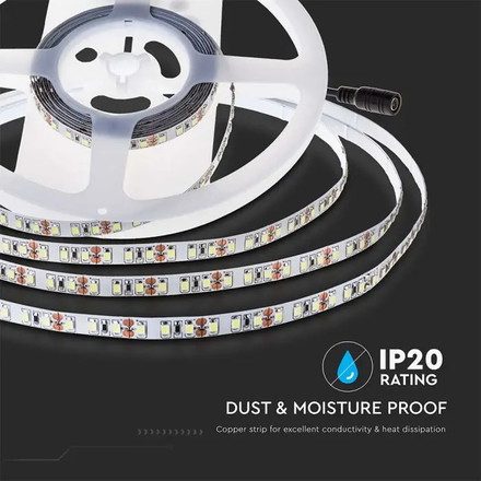 SKU 212622 LED Лента SMD2835 - 120/1 24V IP20 3000K Двойно PCB 10М Ролка с марка V-TAC
