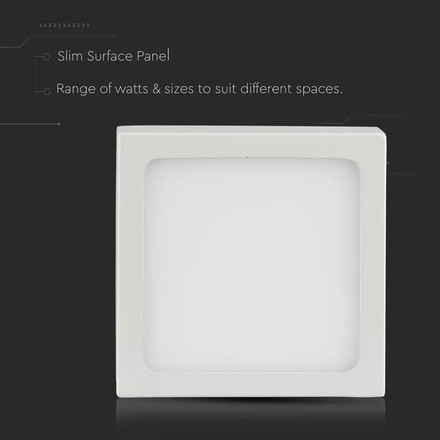 6W LED Surface Panel Downlight Premium - Square 3000K 