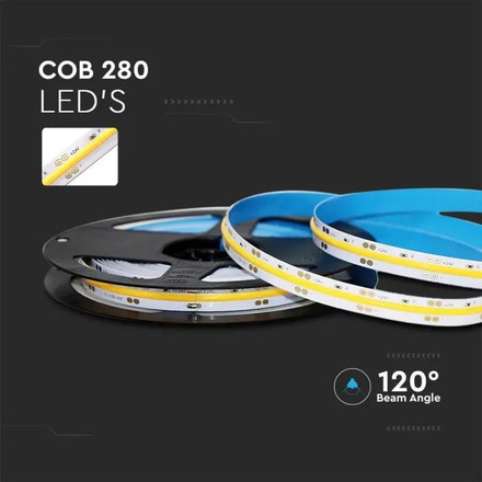 LED COB  Strip Light IP20 24V 6000K 280 Leds 10W/m