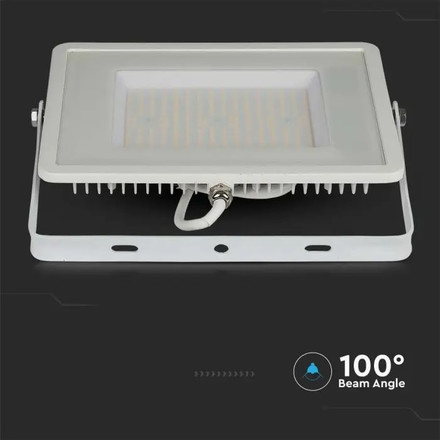100W LED Floodlight SMD SAMSUNG CHIP G2 SLIM  White Body 4000K