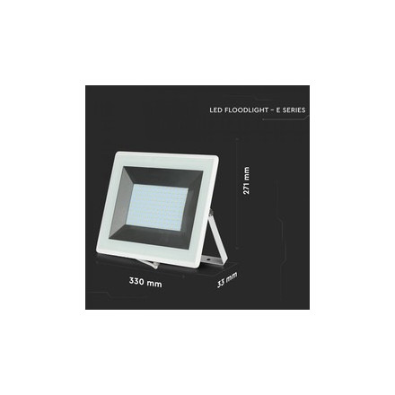 LED Прожектор 100W 4000К IP65 E-Series Бяло Тяло SKU 5968 V-TAC