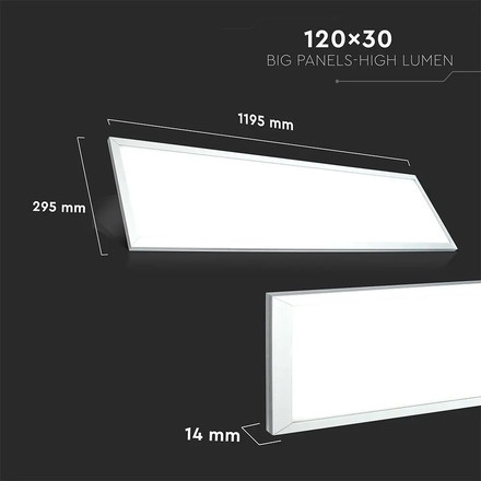 LED Panel 29W 1200x300mm A++ 120Lm/W 6400K incl Driver 6PCS/SET