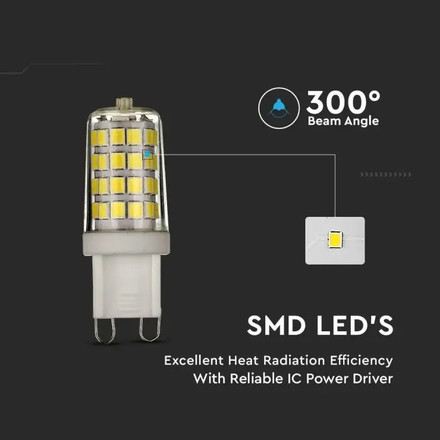 LED Крушка G9 3W 6500K SAMSUNG ЧИП SKU 21248 V-TAC