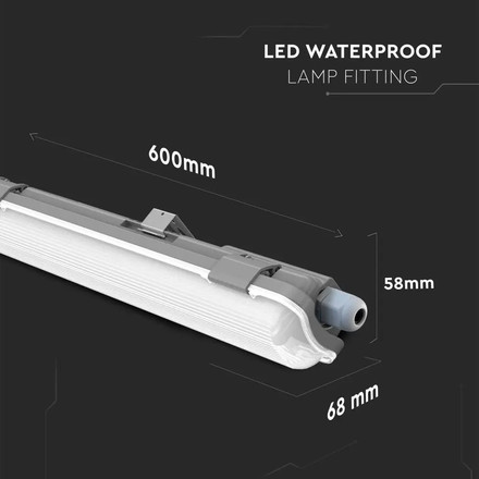 LED Waterproof Lamp Fitting 120cm 1*18W 4000K