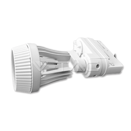 GU10 Fitting 4 Core Track White Body 