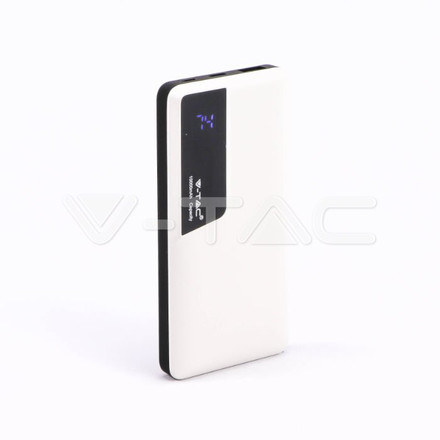 SKU 8870 Външна Батерия 10K Mah Дисплей USB Type C Бяла с марка V-TAC