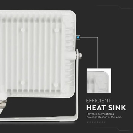 SKU 21404 30W LED Floodlight SMD SAMSUNG CHIP G2 White Body 4000K V-TAC