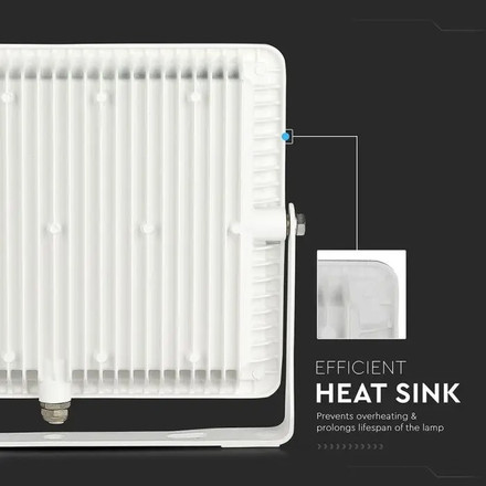 LED Прожектор 100W 4000К SAMSUNG ЧИП Бяло Тяло SKU 21416 V-TAC