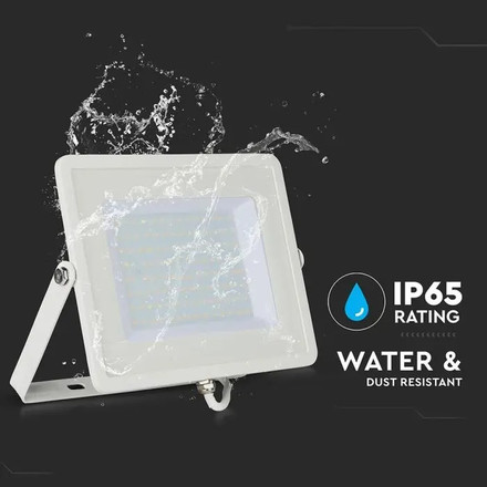 LED Прожектор 100W 6400К SAMSUNG ЧИП Бяло Тяло SKU 21417 V-TAC