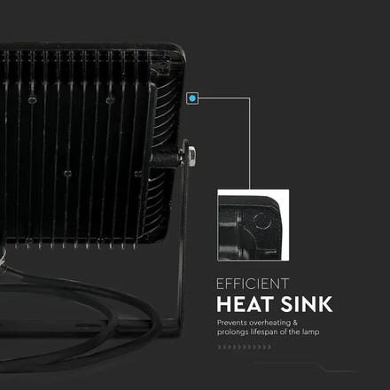 LED Прожектор 300W 4000К SAMSUNG ЧИП Черно Тяло SKU 21422 V-TAC