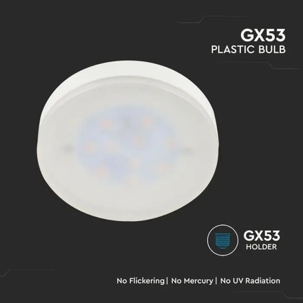 LED Bulb - SAMSUNG CHIP 6.4W GX53 Plastic 4000K