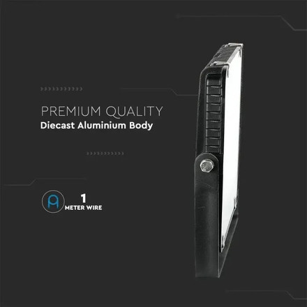 LED Прожектор 150W 4000К 120LM/W SAMSUNG ЧИП Черно Тяло SKU 21772 V-TAC