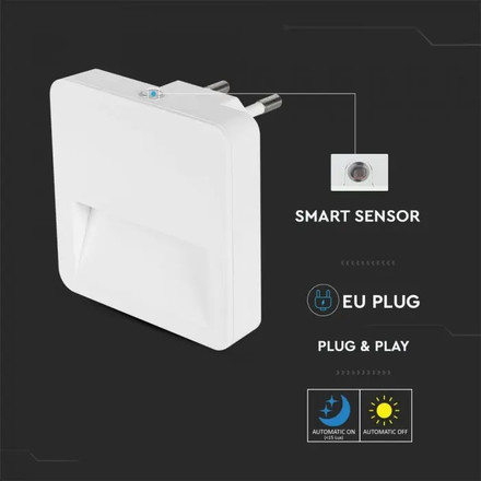 LED Night Light With Square 4000K