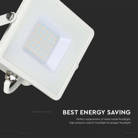 30W LED Floodlight SMD SAMSUNG CHIP G2 White Body 3000K