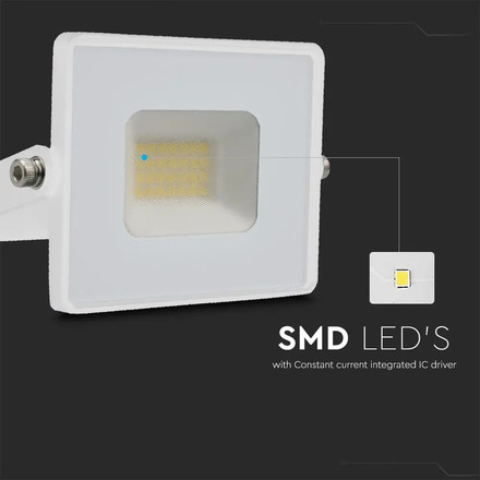 20W LED Floodlight SMD G2 E-Series White Body 4000K