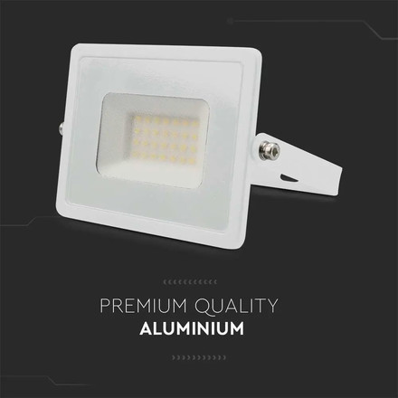 LED Прожектор 30W 6500K Е-Series Бяло Тяло SKU 215957 V-TAC