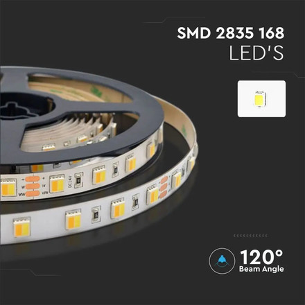 LED Лента SMD2835 - 120/1 24V IP20 3in1 SKU 2897 V-TAC