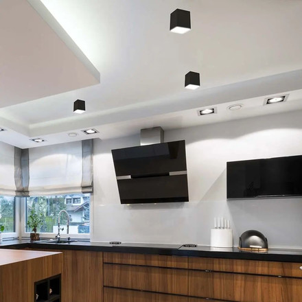 Външен Корпус GU10 Квадрат Черен SKU 6693 V-TAC