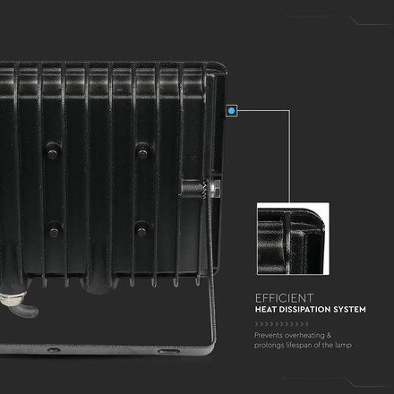 100W LED Floodlight SMD E-Series G2 Black Body 6500K