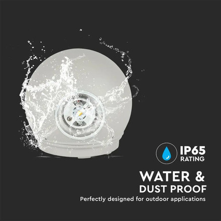 Аплик за стена 6W 3000K Сива Кръг IP65 Две Посоки SKU 218305 V-TAC