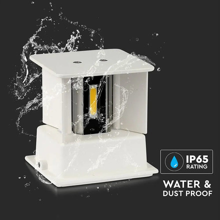 Аплик за стена 12W 3000К Bridgelux Чип Бяла Квадрат SKU 218527 V-TAC