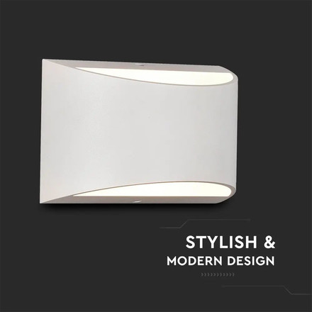 Аплик за стена 10W 4000К IP54 Bridgelux Чип Бяла SKU 218683 V-TAC