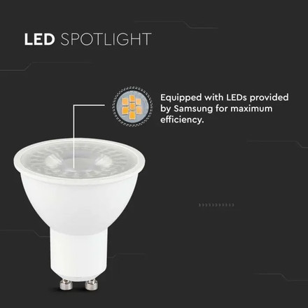 LED Крушка GU10 7.5W 3000K 38° SAMSUNG ЧИП SKU 21872 V-TAC