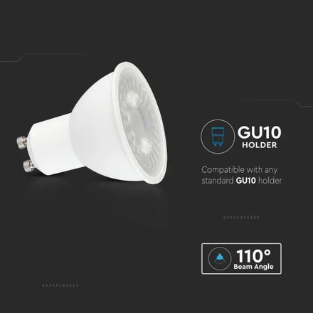 LED Spotlight SAMSUNG CHIP - GU10 7.5W 110° With Lens 3000K