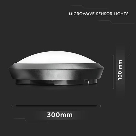 12W LED Dome Light Microwave Sensor 3000K