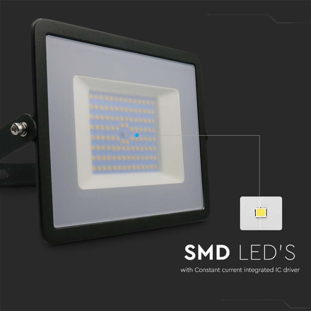 100W LED Floodlight SMD E-Series G2 Black Body 3000K