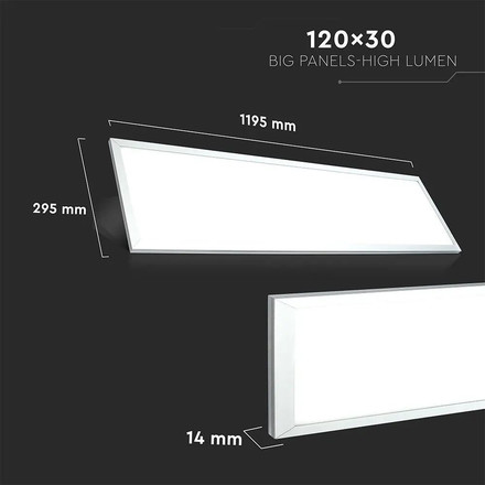 LED Панел 29W 1200x300mm A++ 6400K Вкл. Драйвер SKU 216258 V-TAC