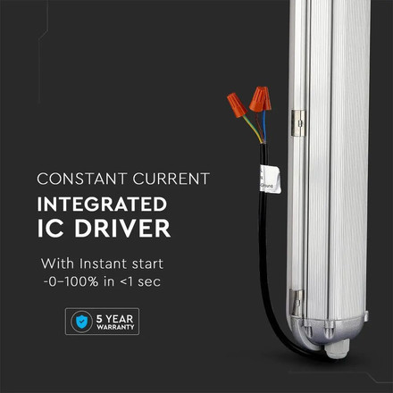 LED Влагозащитено Тяло SAMSUNG ЧИП - 120см 60W 6000K 120LM/W SKU 21679 V-TAC