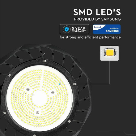 LED Highbay SAMSUNG CHIP - 100W UFO Meanwell Driver 120` 180LM/WATT 6400K