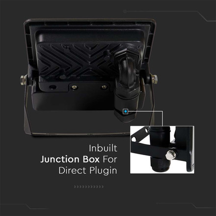 LED Прожектор с PIR сензор 20W 3000К SAMSUNG ЧИП Черно Тяло SKU 20259 V-TAC