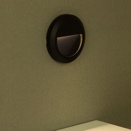 LED Осветление За Стъпала 2W 3000K Кръг Черно Тяло SKU 211317 V-TAC