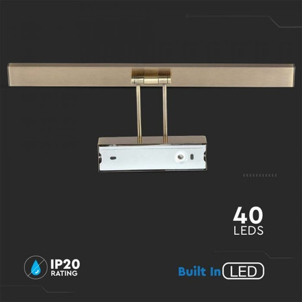 LED Лампа За Картина 8W 4000К Злато Подвижда 455мм SKU 213901 V-TAC