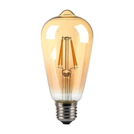 LED Bulb - 4W Filament E27 ST64 Amber Cover 2200K