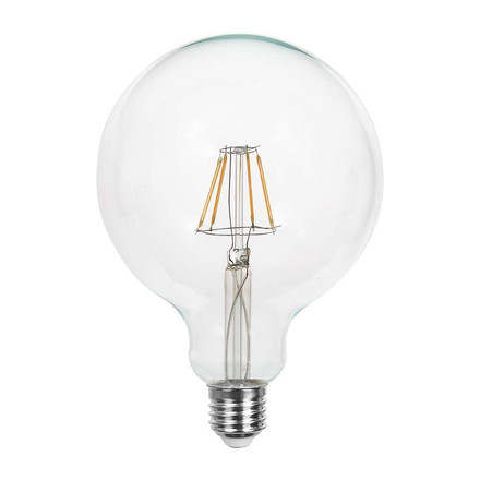 LED Bulb - 10W Filament  E27 G125 Clear Cover  3000K
