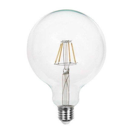 LED Bulb - 10W Filament  E27 G125 Clear Cover  4000K