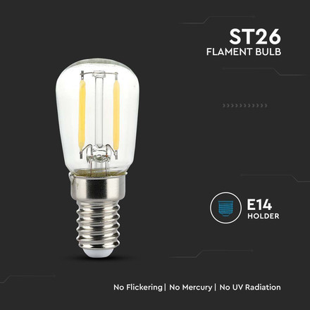 LED Крушка E14 2W 6400K Филамент ST26 SKU 214446 V-TAC