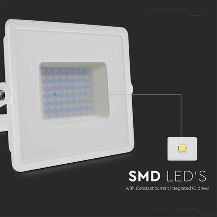 50W LED Floodlight SMD E-Series G2 White Body 3000K