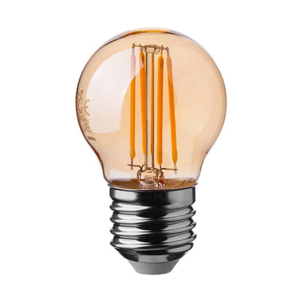 LED Bulb - 4W Filament E27 G45 Amber Cover 2200K