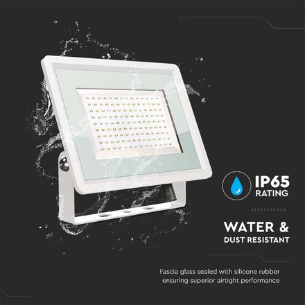 LED Прожектор 100W 3000K Бяло Тяло SKU 6724 V-TAC