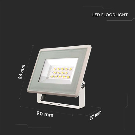10W LED Floodlight SMD White Body 6400K F-CLASS