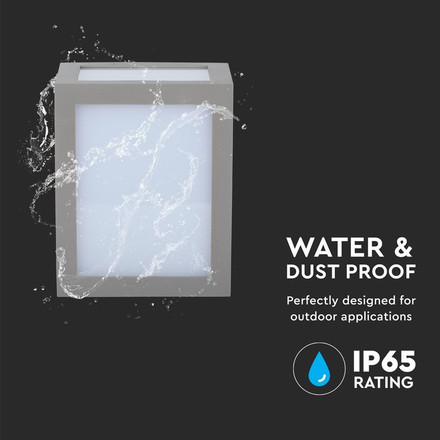 Аплик за стена 12W 3000K Сиво Тяло SKU 218337 V-TAC