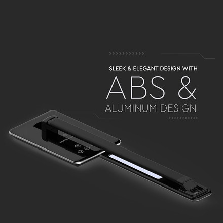 LED Настолна Лампа с безжично зарядно за GSM 4W 3 в 1 Сменяем Спектър Черна Правоъгълна Основа SKU 218600 V-TAC